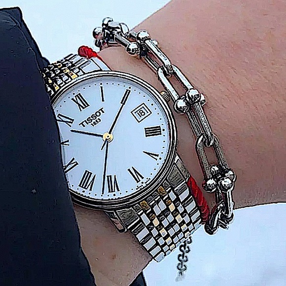 Sterling Silver U Link Necklace Bracelet Earrings Ring Matching Set - Picture 11 of 15